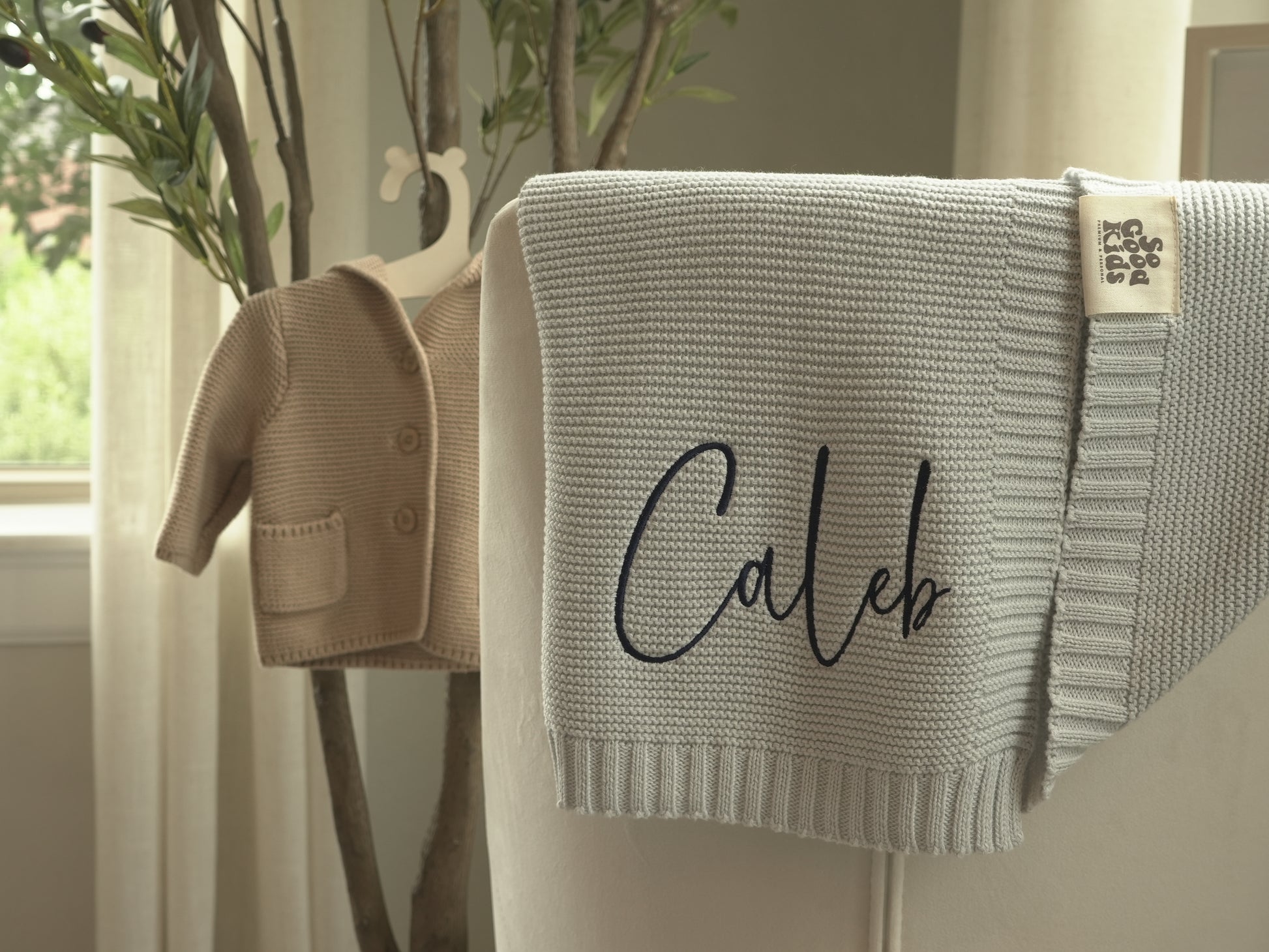 Organic Cotton Knit Baby Blanket