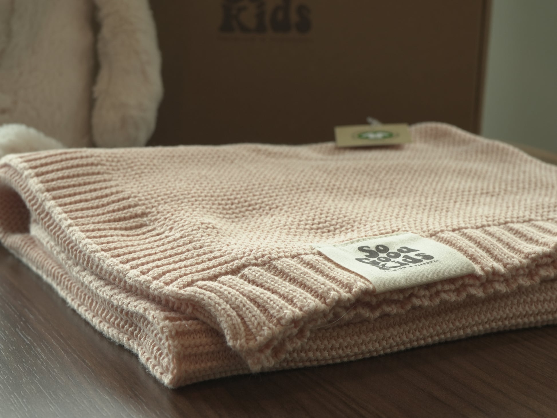 Organic Cotton Knit Baby Blanket