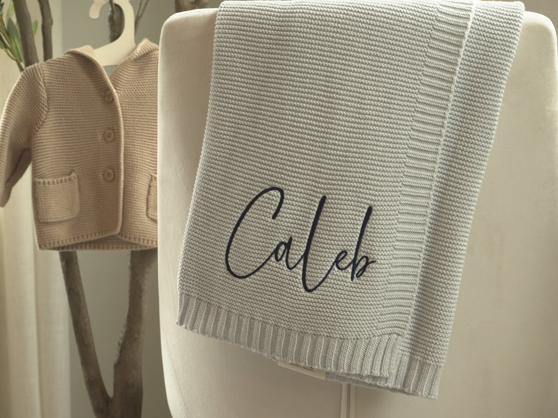 Organic Cotton Knit Baby Blanket