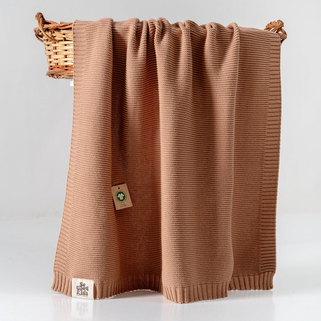 Organic Cotton Knit Baby Blanket