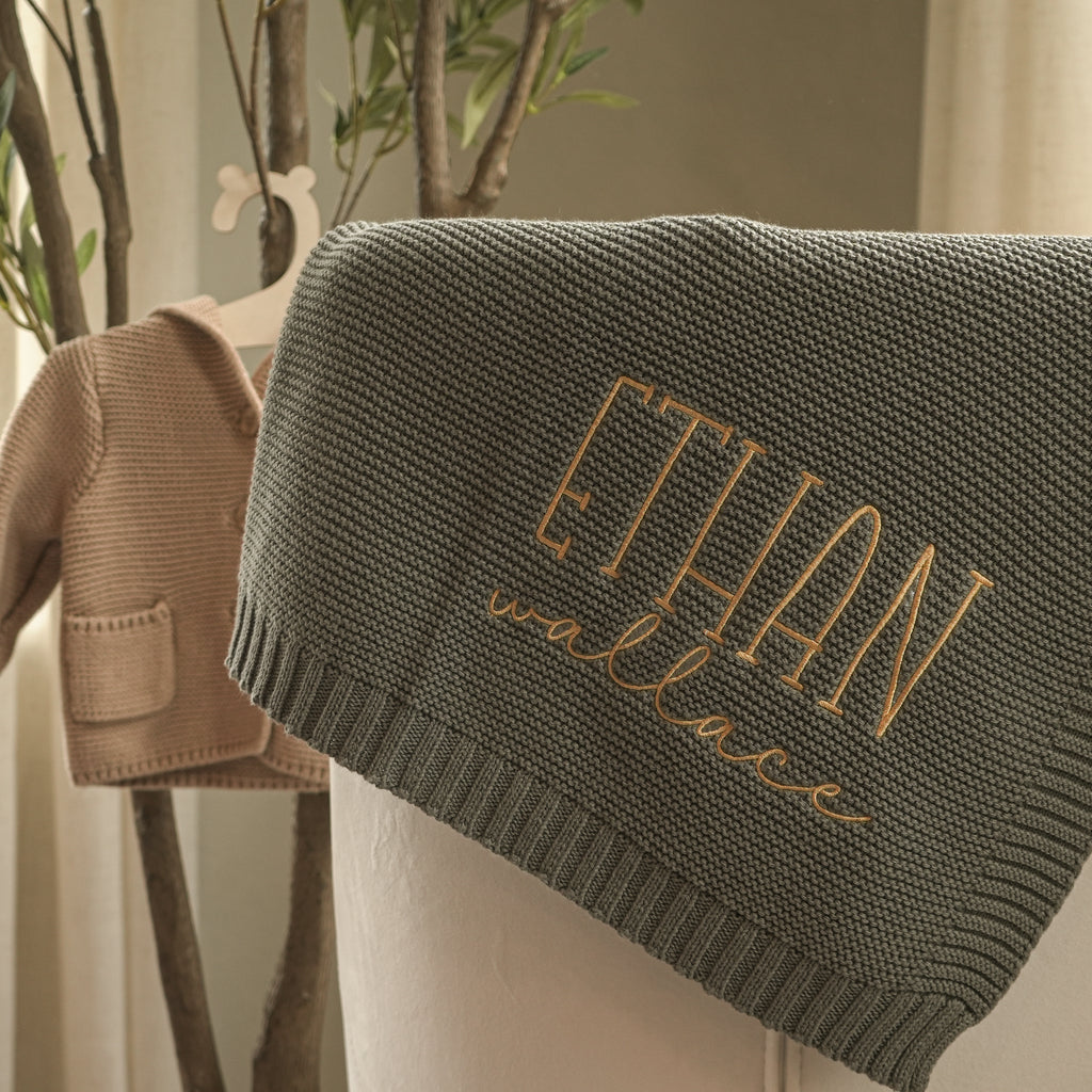 Organic Cotton Knit Baby Blanket