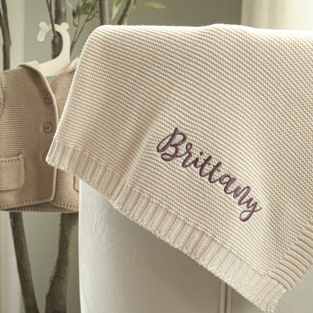 Organic Cotton Knit Baby Blanket