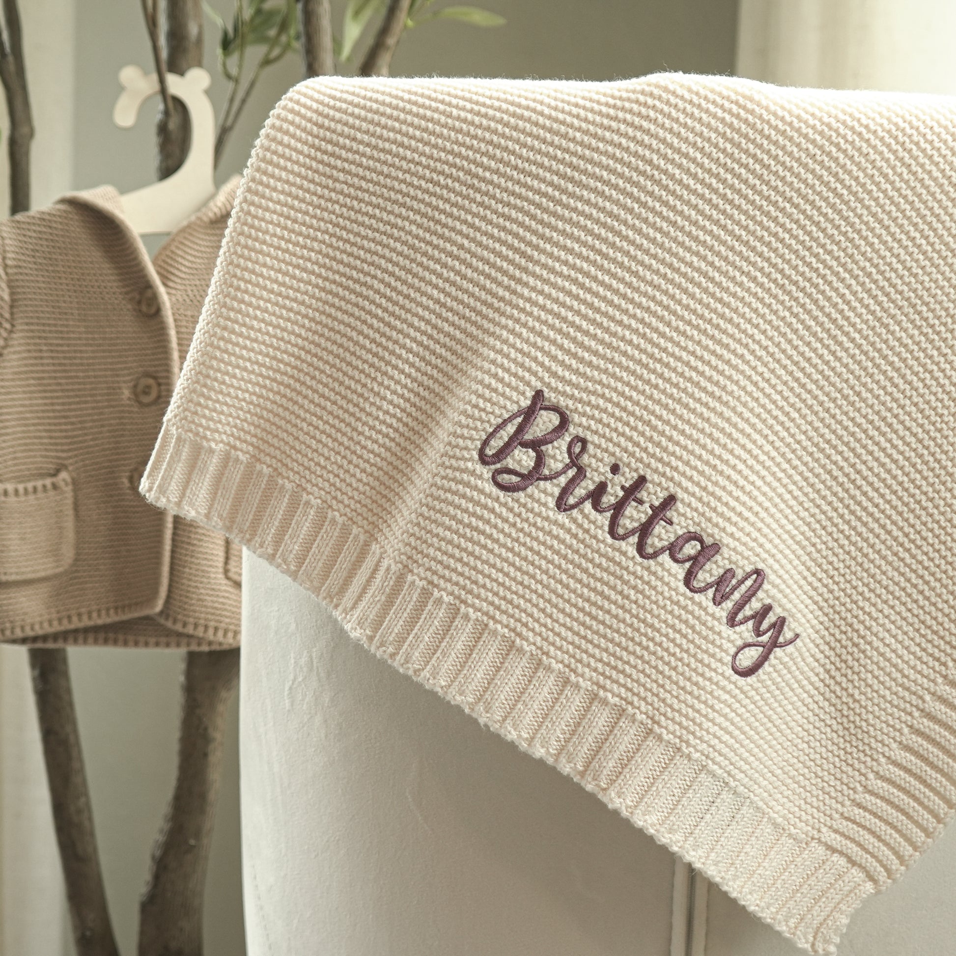 Organic Cotton Knit Baby Blanket