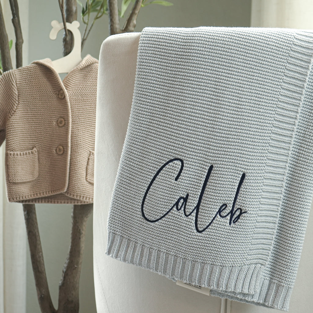 Organic Cotton Knit Baby Blanket