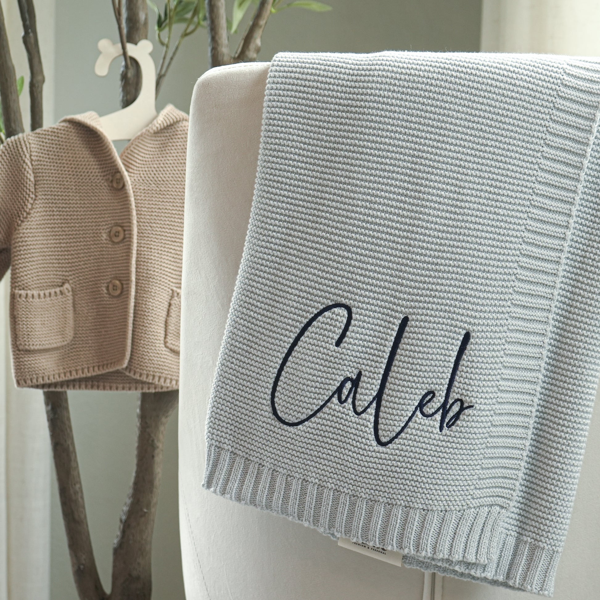 Organic Cotton Knit Baby Blanket