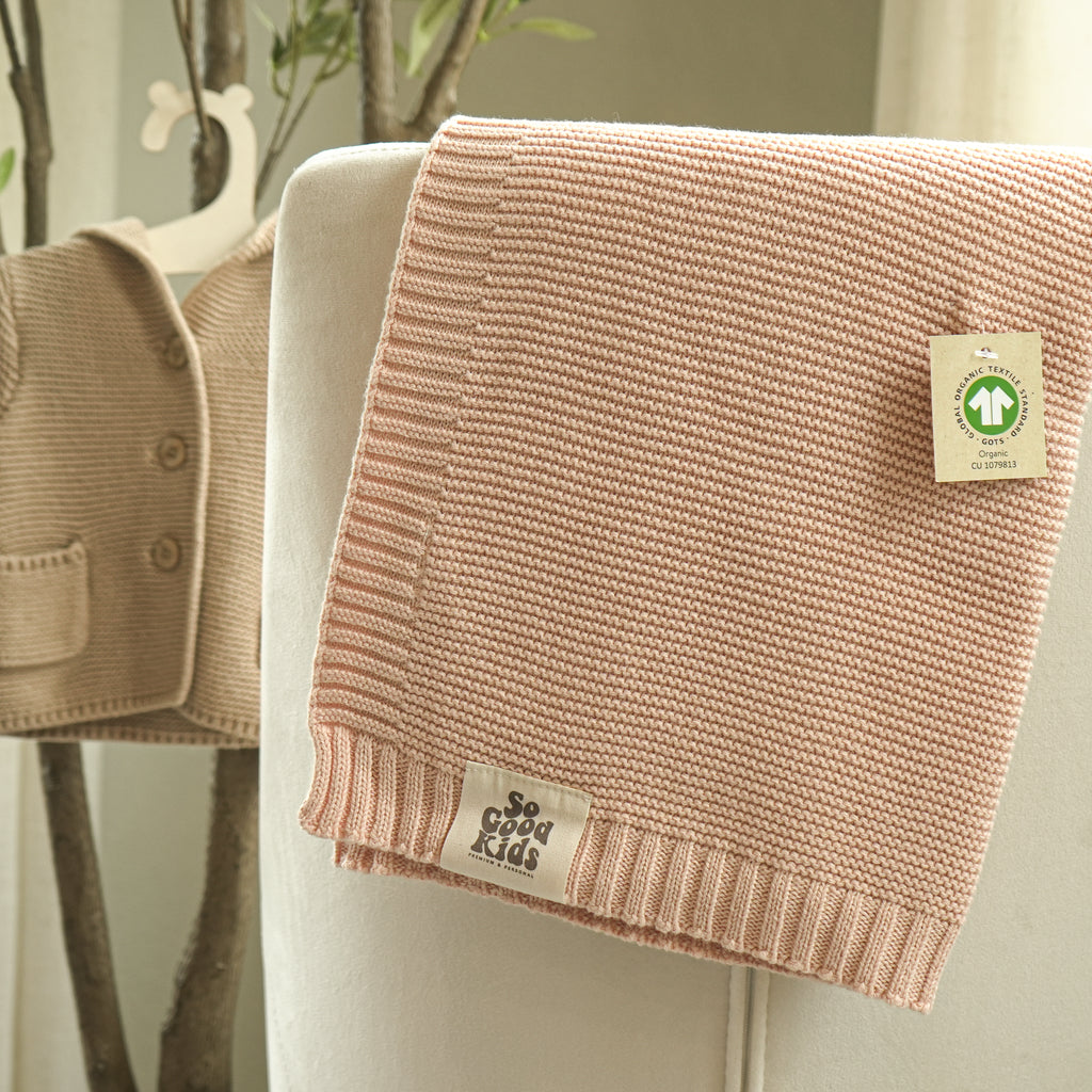 Organic Cotton Knit Baby Blanket