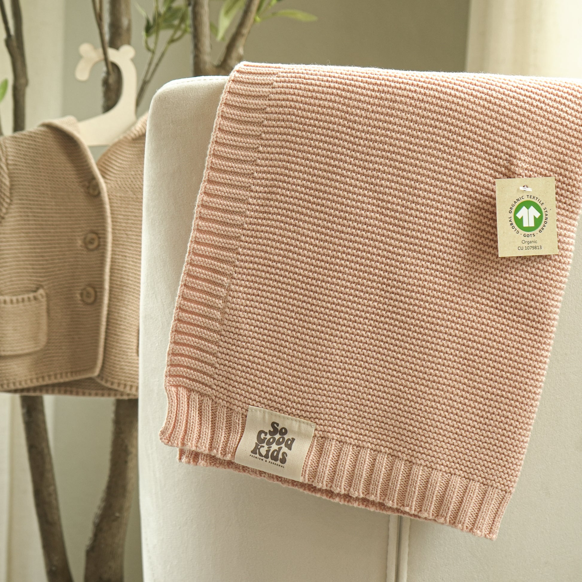 Organic Cotton Knit Baby Blanket