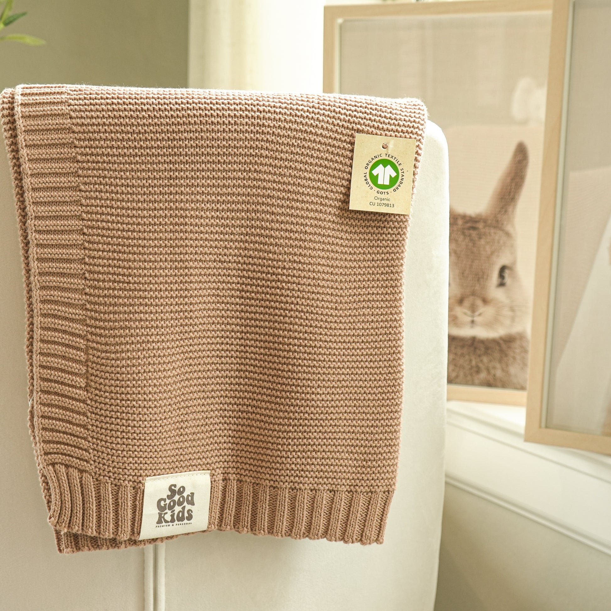 Organic Cotton Knit Baby Blanket