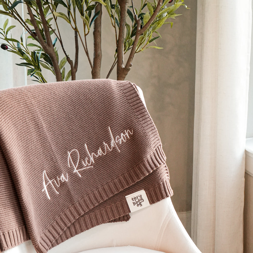 Organic Cotton Knit Baby Blanket