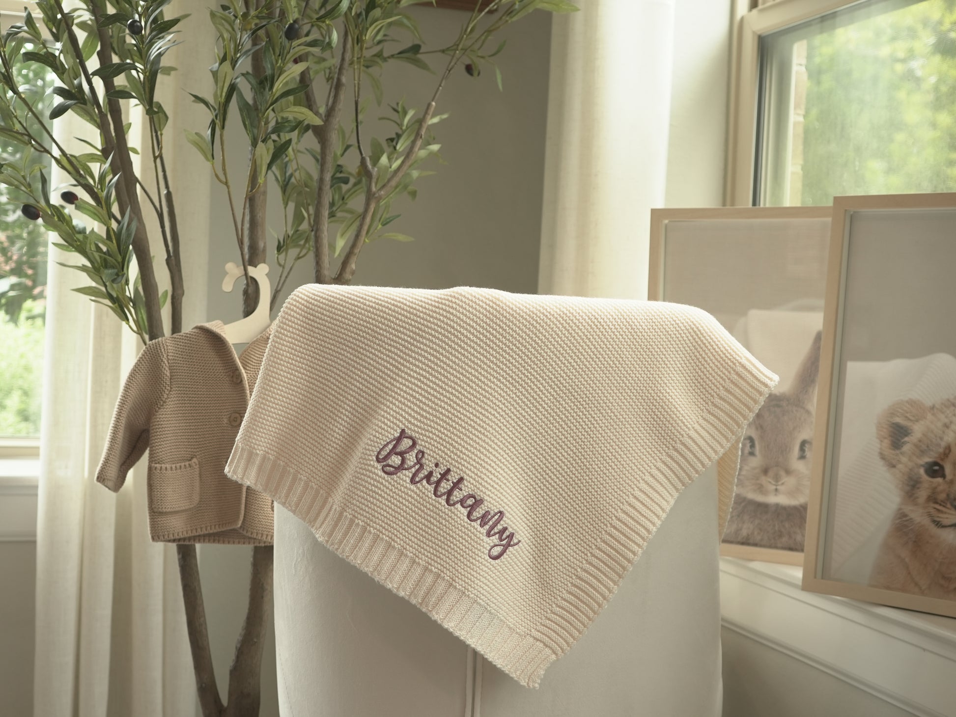 Organic Cotton Knit Baby Blanket
